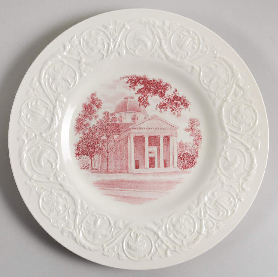 Smith College Pink Dinner Plate by Wedgwood-1