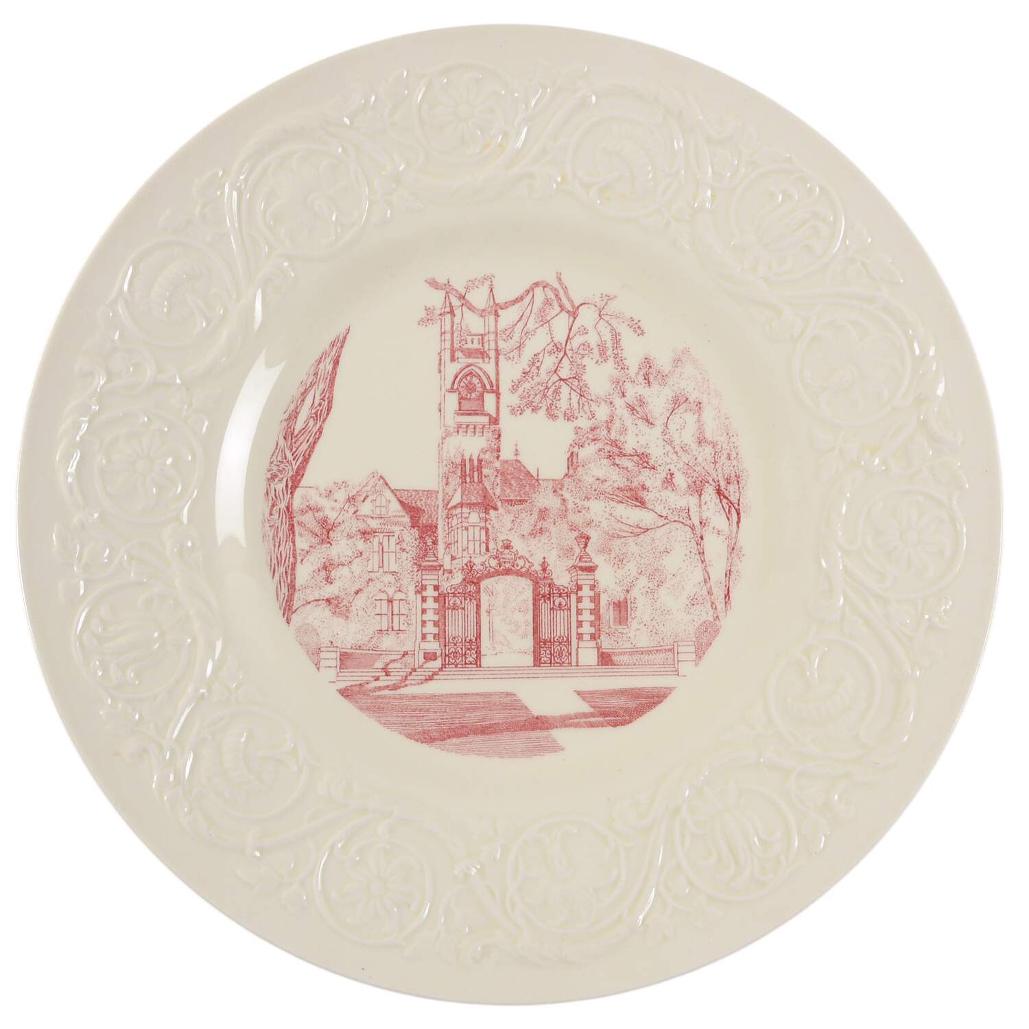 Smith College Pink Dinner Plate by Wedgwood-1