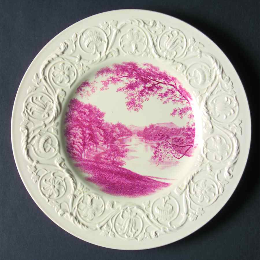 Smith College Pink Luncheon Plate by Wedgwood-1