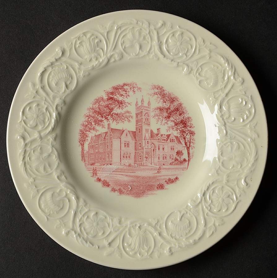 Smith College Pink Bread & Butter Plate by Wedgwood-1