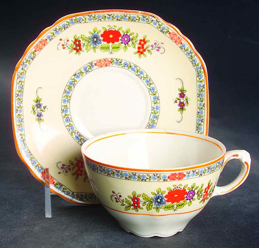 Somerset Flat Cup & Saucer Set by Wedgwood-1