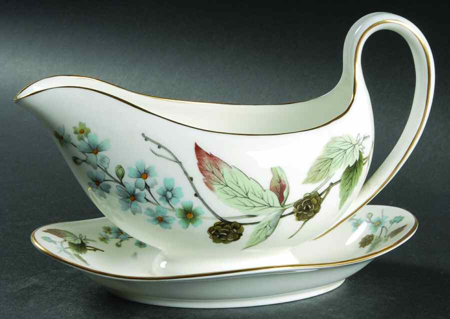 Spring Morning Gravy Boat with Attached Underplate by Wedgwood-1