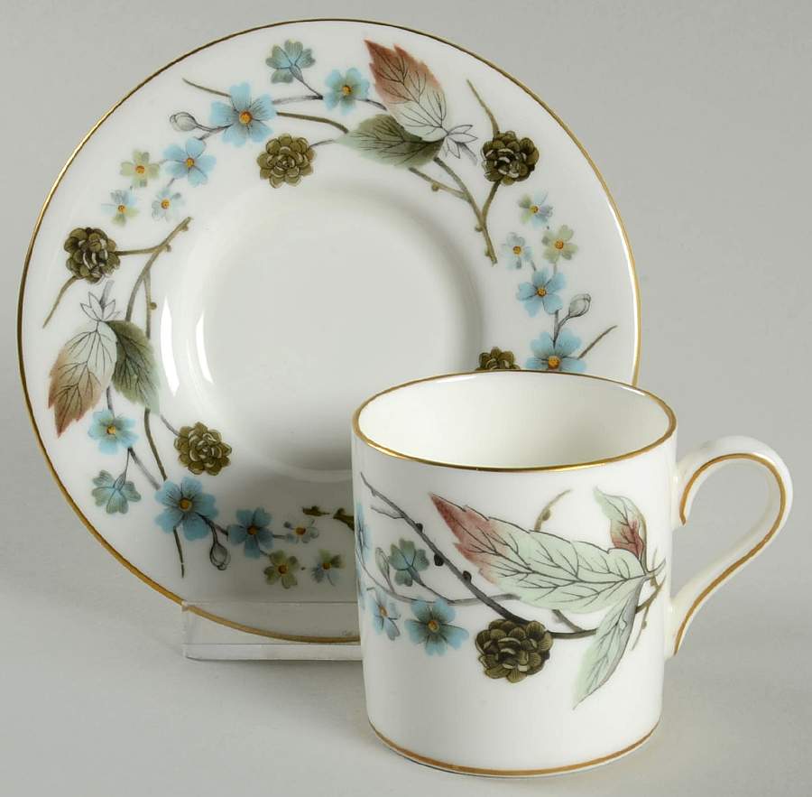 Spring Morning Bond Shape Demitasse Cup and Saucer Set by Wedgwood-1