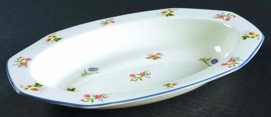 Springtime (Multi On Ivory) 10" Oval Vegetable Bowl by Wedgwood-1