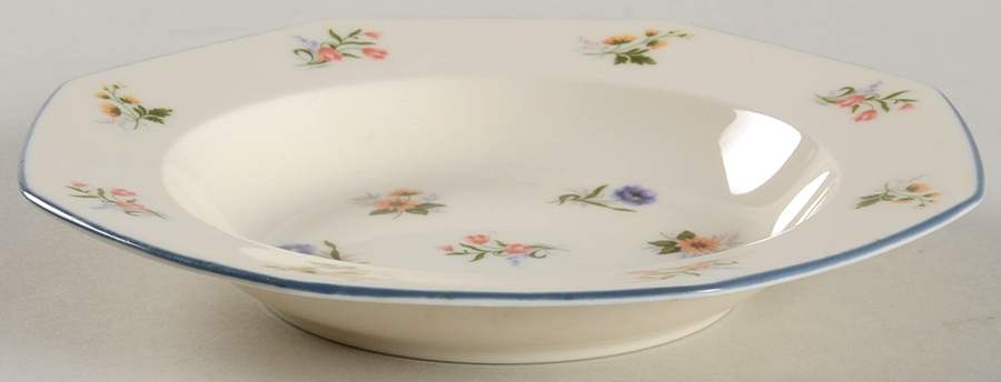 Springtime (Multi On Ivory) Rim Fruit/Dessert (Sauce) Bowl by Wedgwood-1