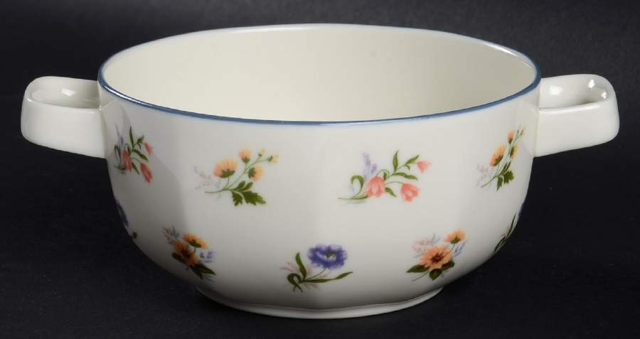 Springtime (Multi On Ivory) Flat Cream Soup Bowl by Wedgwood-1