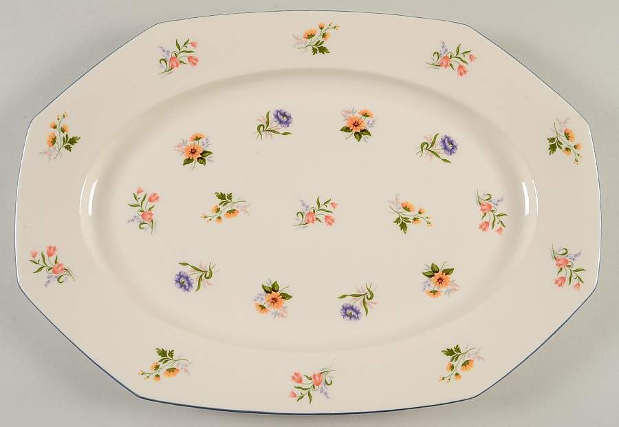 Springtime (Multi On Ivory) 15" Oval Serving Platter by Wedgwood-1
