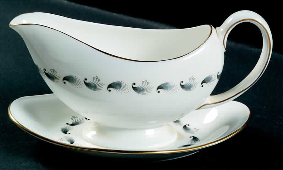 Stardust Gravy Boat with Attached Underplate by Wedgwood-1