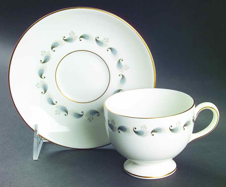Stardust Footed Cup & Saucer Set by Wedgwood-1