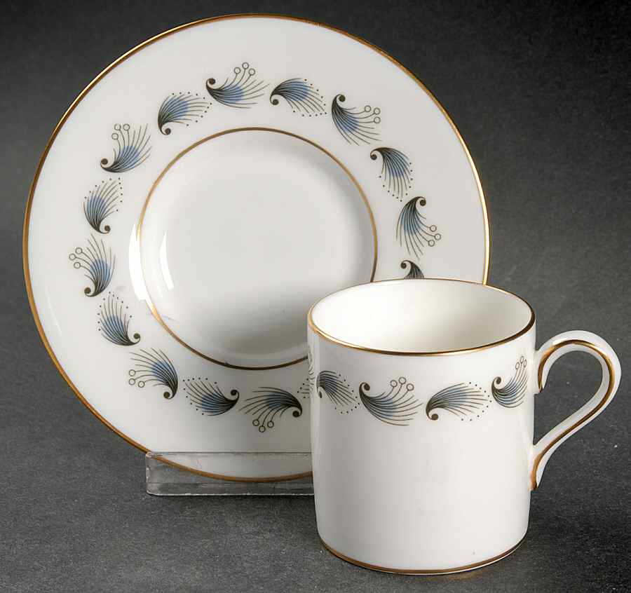 Stardust Bond Shape Demitasse Cup and Saucer Set by Wedgwood-1
