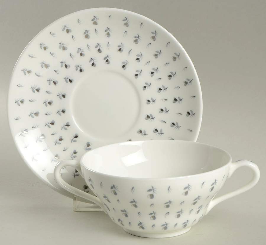 Stamford Flat Cream Soup Bowl & Saucer Set by Wedgwood-1