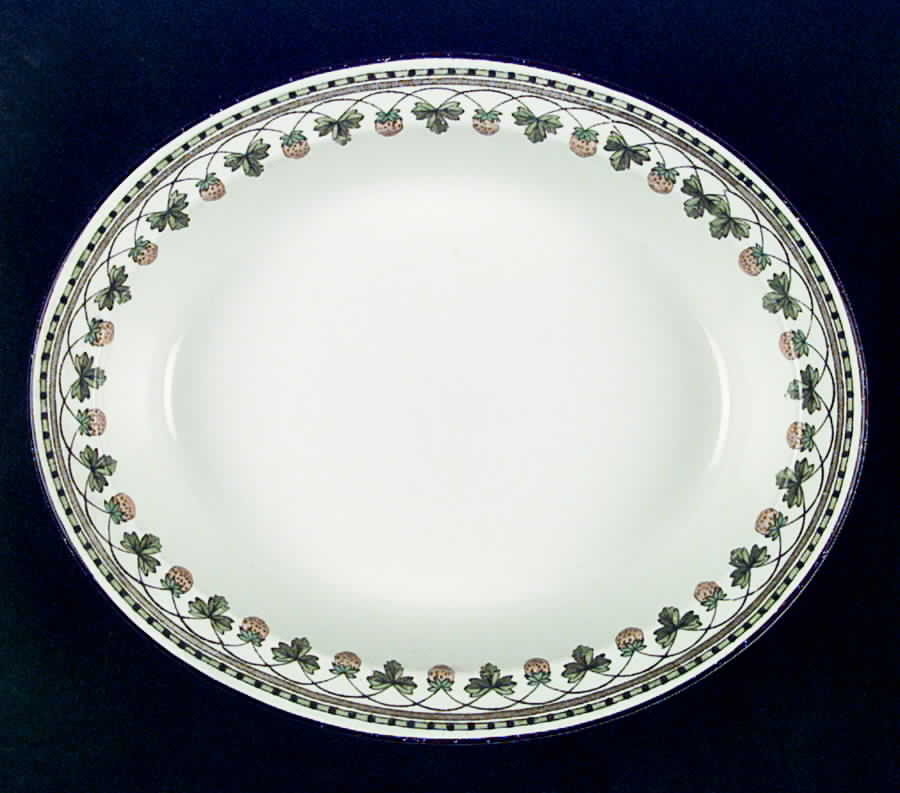 Strawberry Fruit 10" Oval Vegetable Bowl by Wedgwood-1