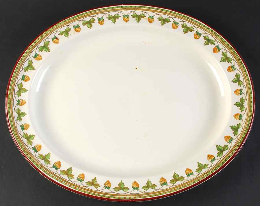 Strawberry Fruit 14" Oval Serving Platter by Wedgwood-1