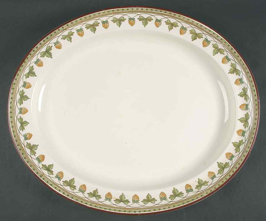 Strawberry Fruit 16" Oval Serving Platter by Wedgwood-1
