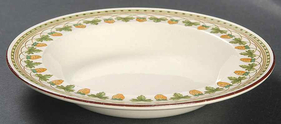 Strawberry Fruit Rim Fruit/Dessert (Sauce) Bowl by Wedgwood-1