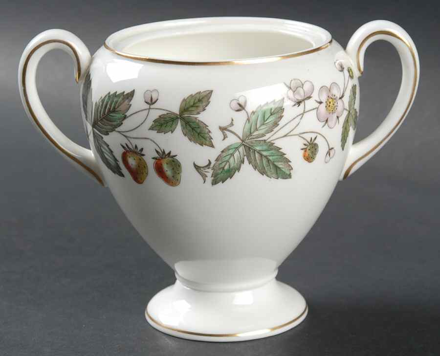 Strawberry Hill Globe Shape Sugar Bowl No Lid by Wedgwood-1