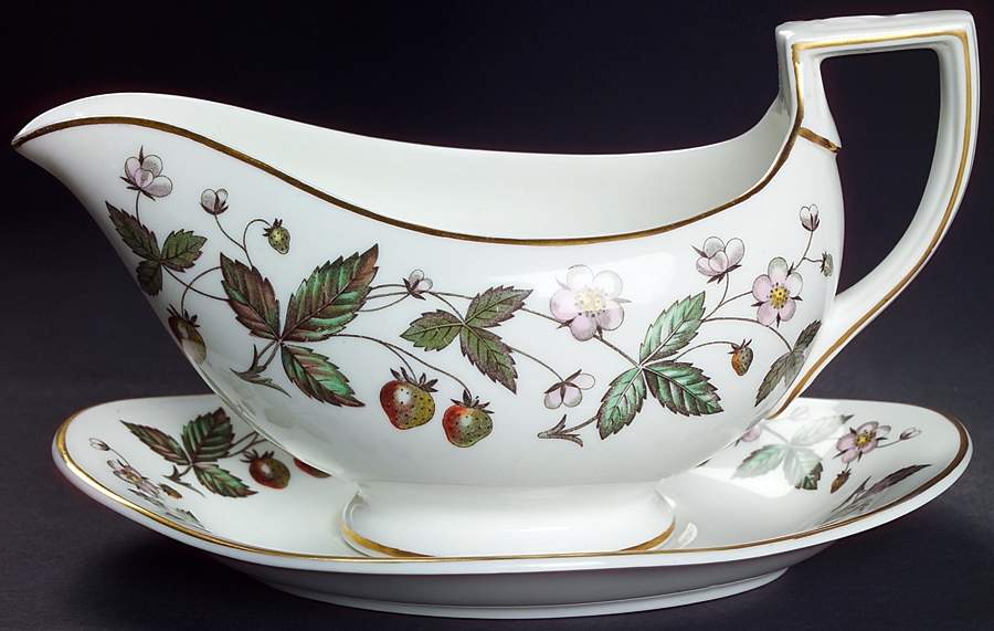 Strawberry Hill Gravy Boat & Underplate by Wedgwood-1