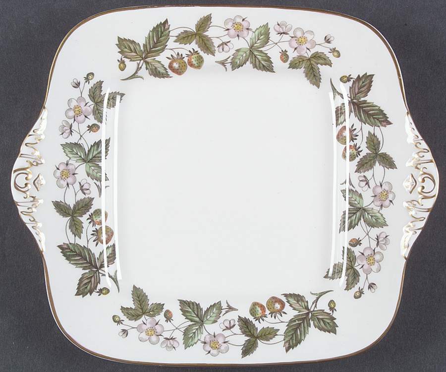 Strawberry Hill Square Handled Cake Plate by Wedgwood-1