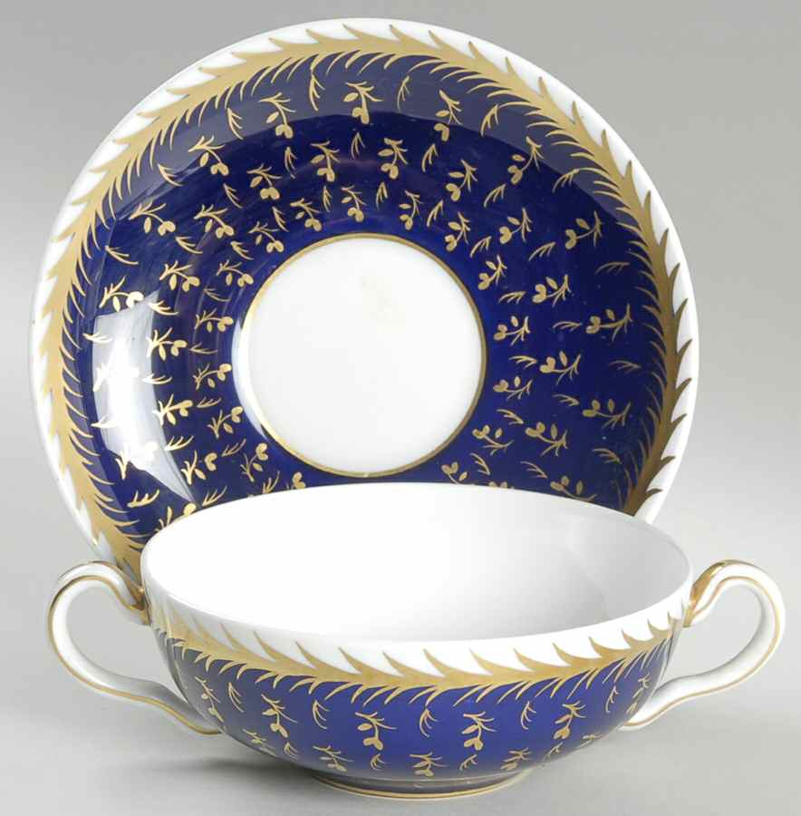 St. James Flat Cream Soup Bowl & Saucer Set by Wedgwood-1