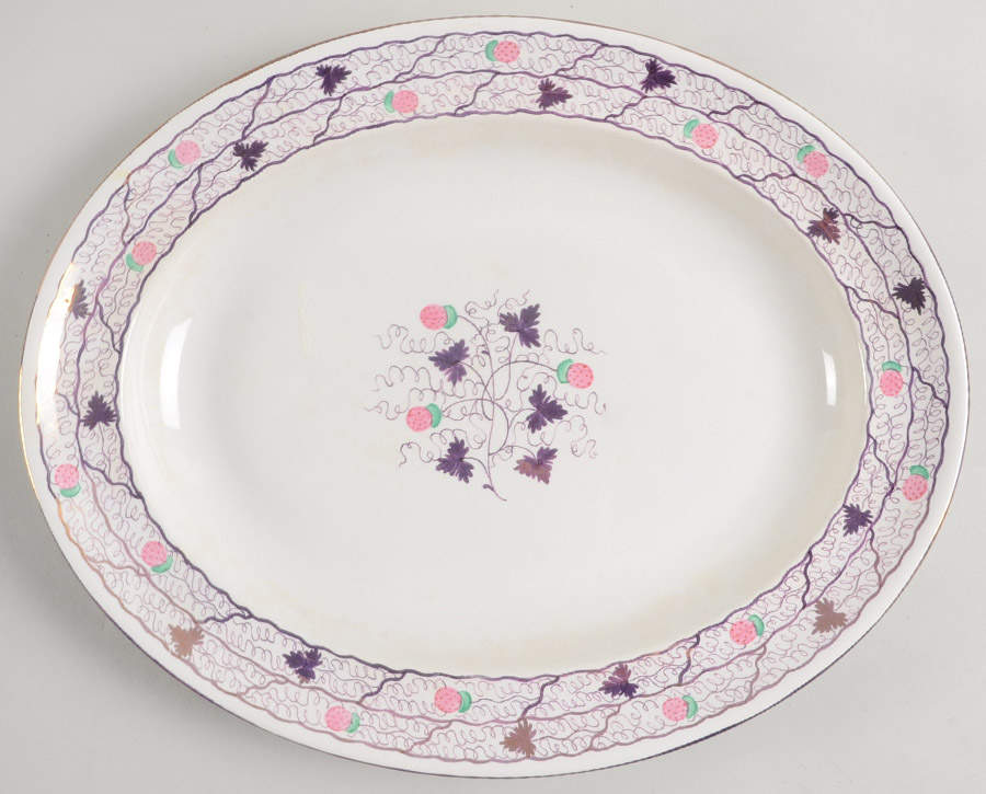 Strawberry Lustre 13" Oval Serving Platter by Wedgwood-1
