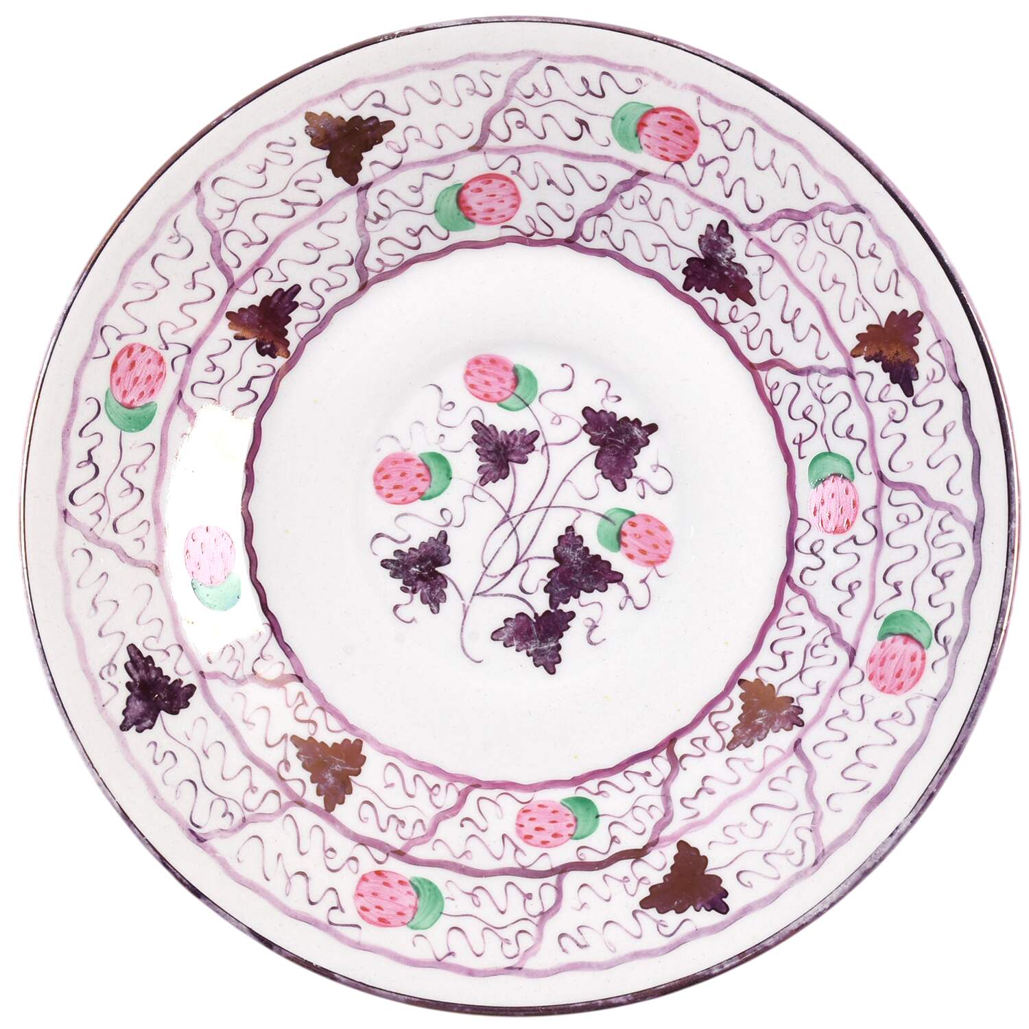 Strawberry Lustre Saucer by Wedgwood-1