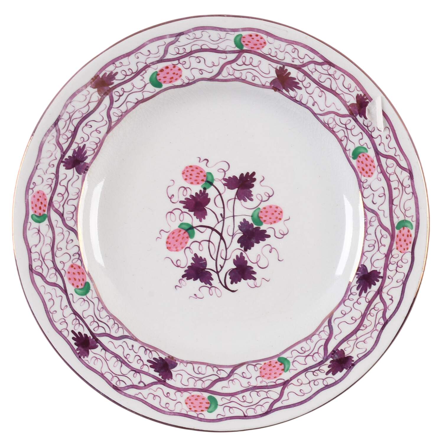 Strawberry Lustre Bread & Butter Plate by Wedgwood-1