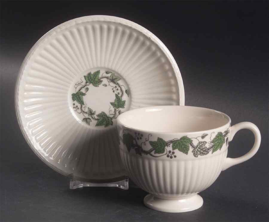 Stratford Footed Cup & Saucer Set by Wedgwood-1
