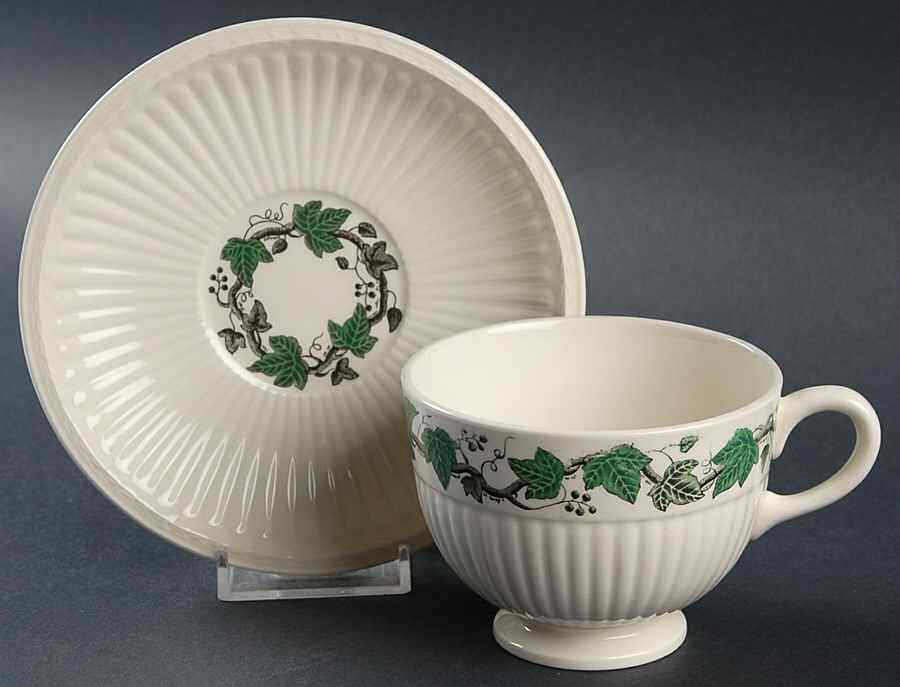 Stratford Footed Cup & Saucer Set by Wedgwood-1