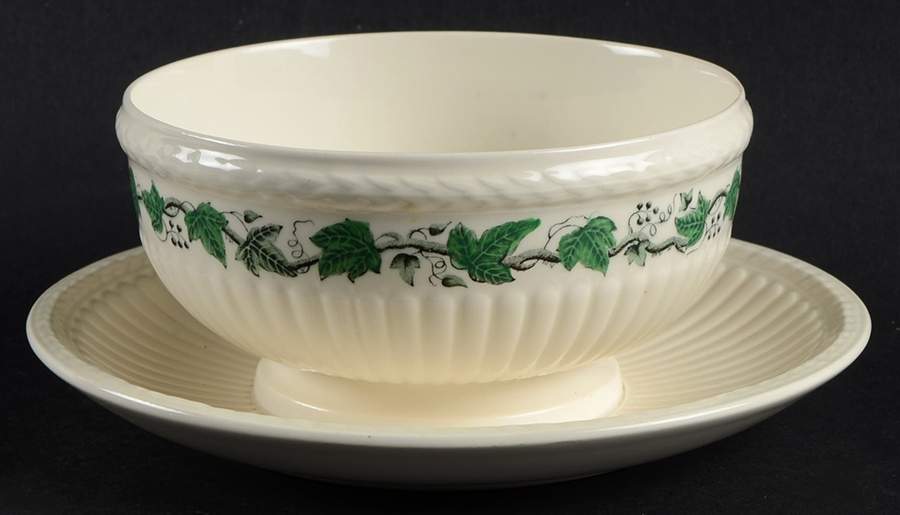 Stratford Round Butter with Attached Underplate No Lid by Wedgwood-1