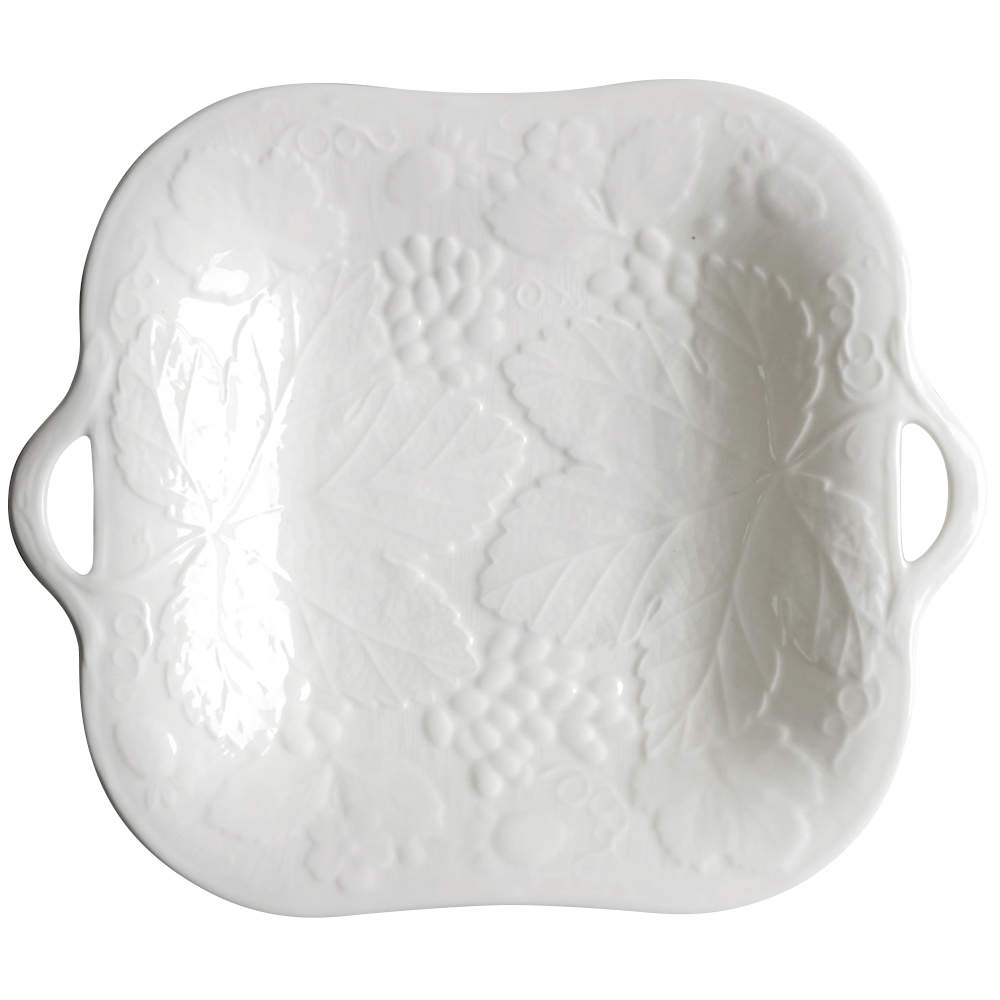 Strawberry & Vine (Bone Or Earthenware) Square Compotier by Wedgwood-1