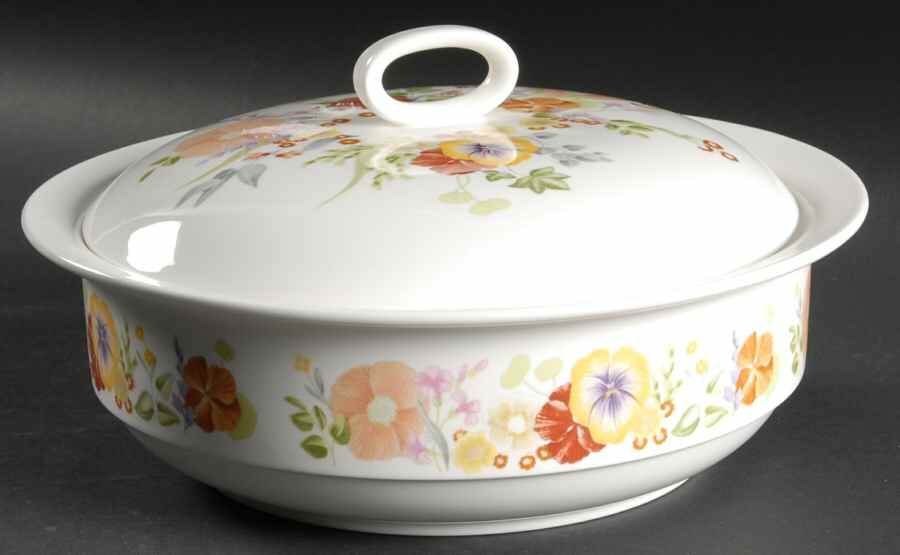 Summer Bouquet Round Covered Vegetable by Wedgwood-1