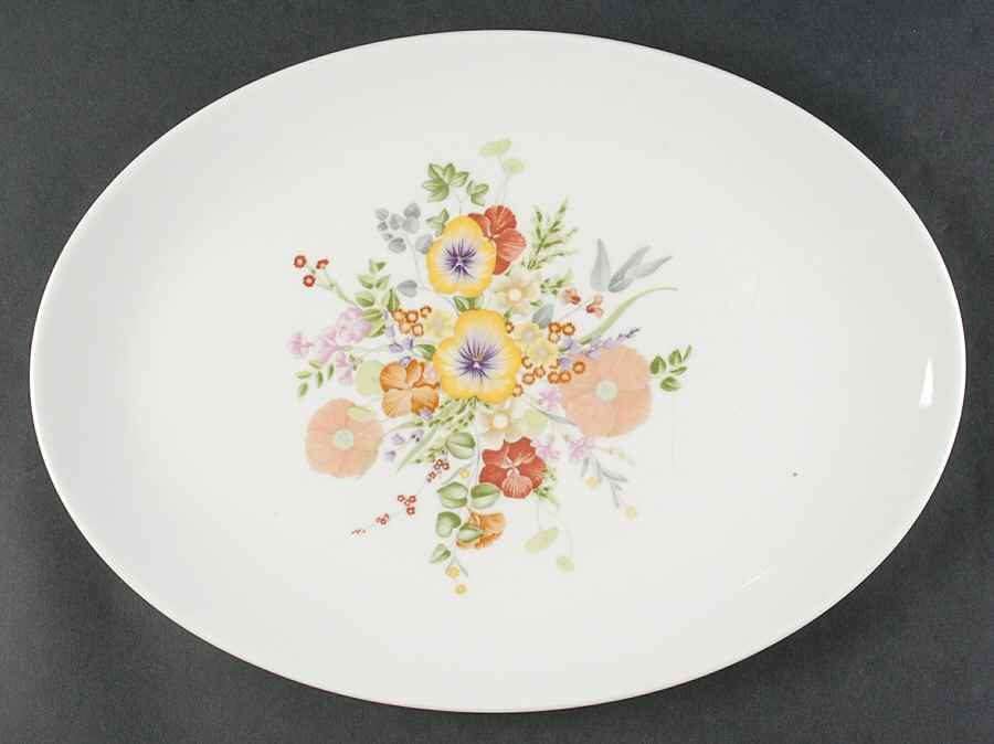 Summer Bouquet 14" Oval Serving Platter by Wedgwood-1