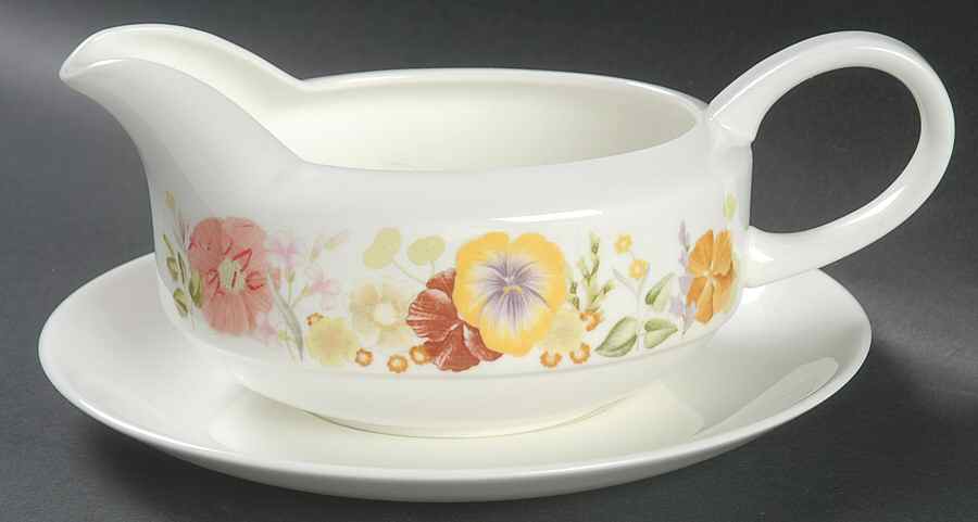 Summer Bouquet Gravy Boat & Underplate by Wedgwood-1