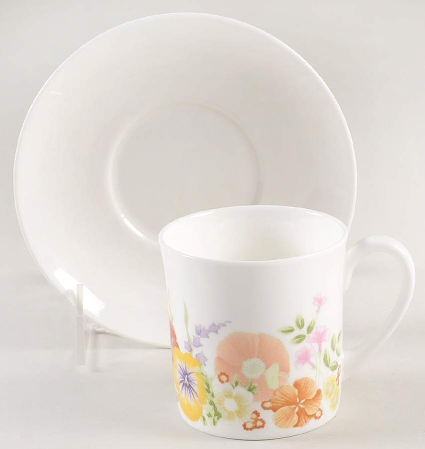 Summer Bouquet Flat Cup & Saucer Set by Wedgwood-1