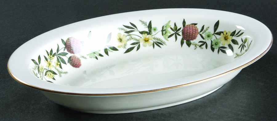 Summer Garland 10" Oval Vegetable Bowl by Wedgwood-1