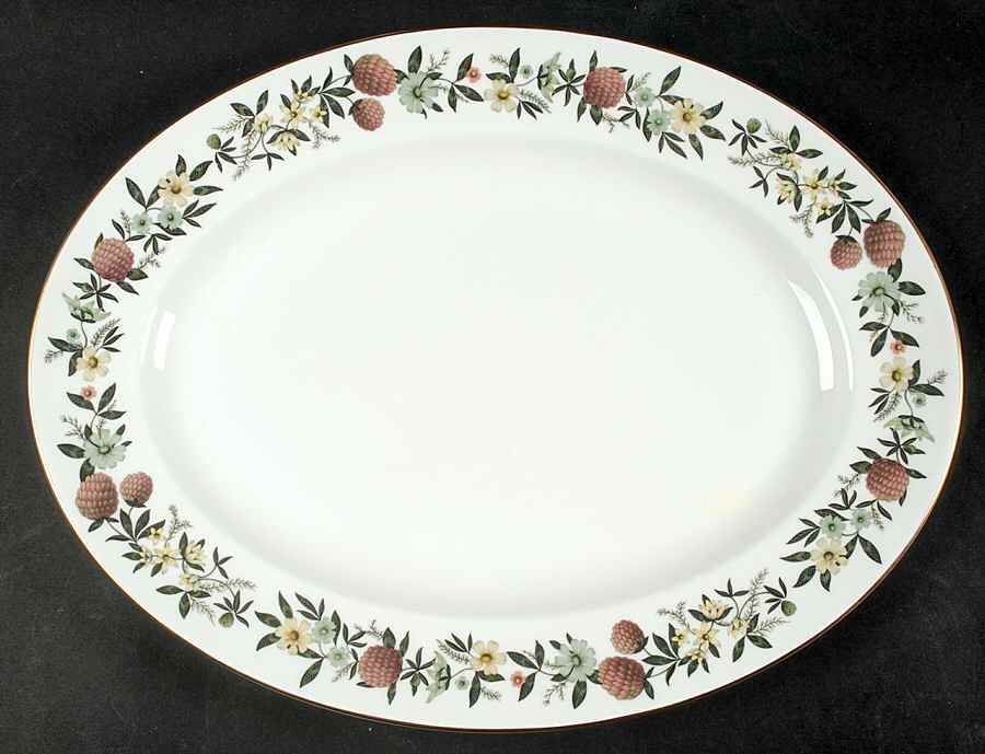 Summer Garland 15" Oval Serving Platter by Wedgwood-1