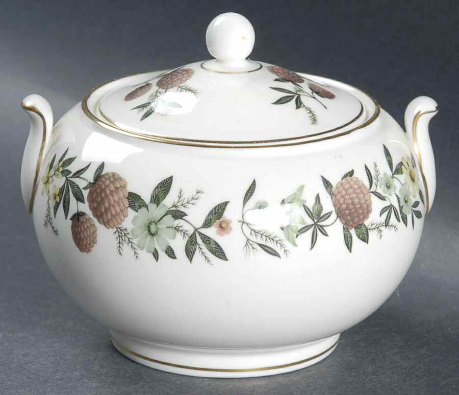 Summer Garland 146 Shape Sugar Bowl & Lid by Wedgwood-1