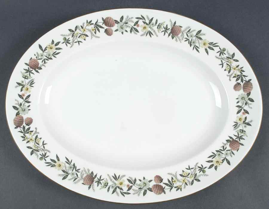 Summer Garland 13" Oval Serving Platter by Wedgwood-1
