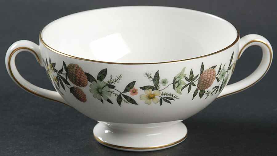 Summer Garland Footed Cream Soup Bowl by Wedgwood-1