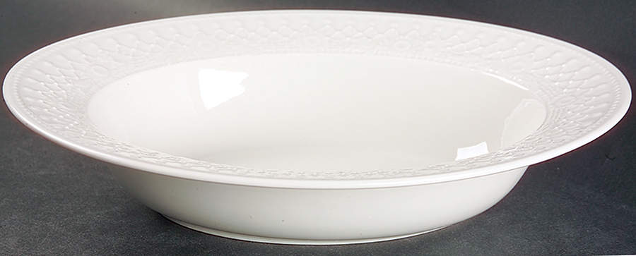 Sunflowers (White Embossed) 11" Oval Vegetable Bowl by Wedgwood-1