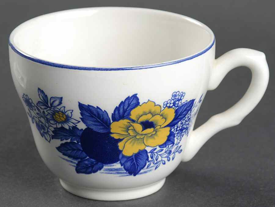 Surrey Blue & Yellow Flat Cup by Wedgwood-1