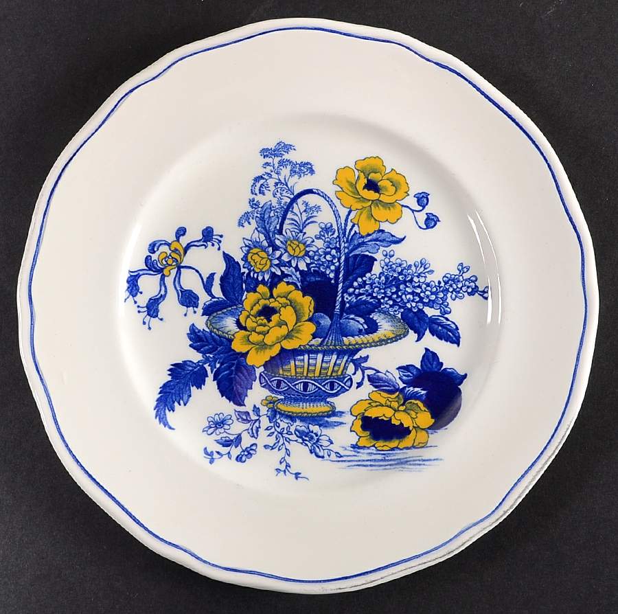 Surrey Blue & Yellow Salad Plate by Wedgwood-1
