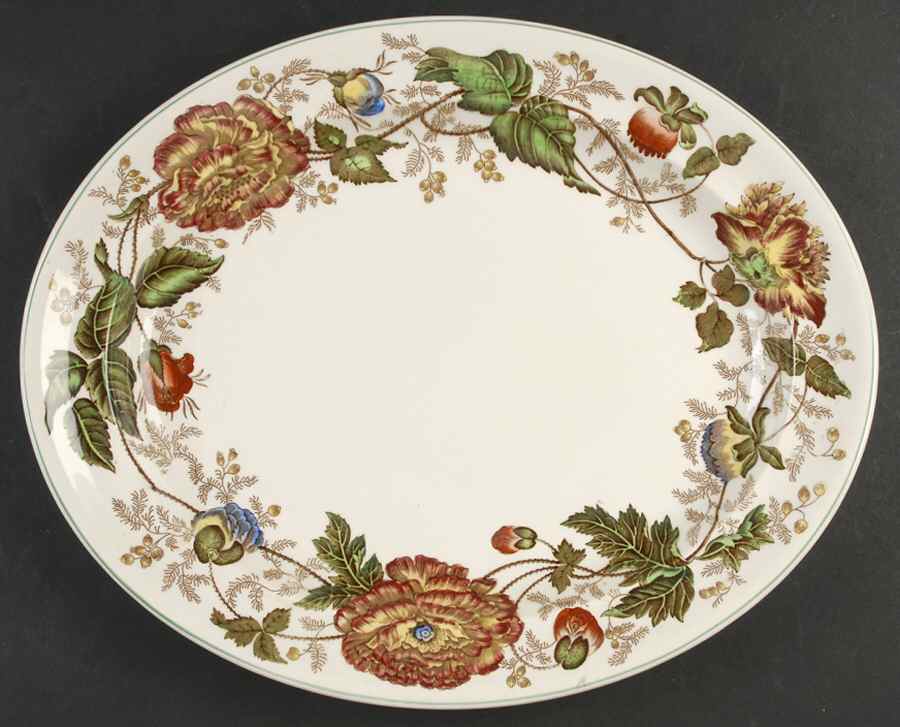 Surrey Rust 14" Oval Serving Platter by Wedgwood-1