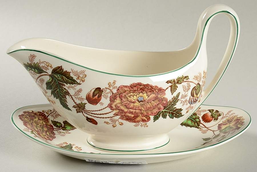 Surrey Rust Gravy Boat & Underplate/Relish by Wedgwood-1