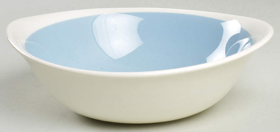 Summer Sky Blue and White (Barlaston Shape) Lugged Cereal Bowl by Wedgwood-1