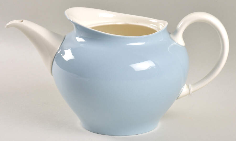 Summer Sky Blue and White (Barlaston Shape) Teapot No Lid by Wedgwood-1