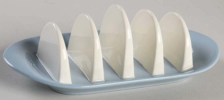 Summer Sky Blue and White (Barlaston Shape) Toast Server by Wedgwood-1