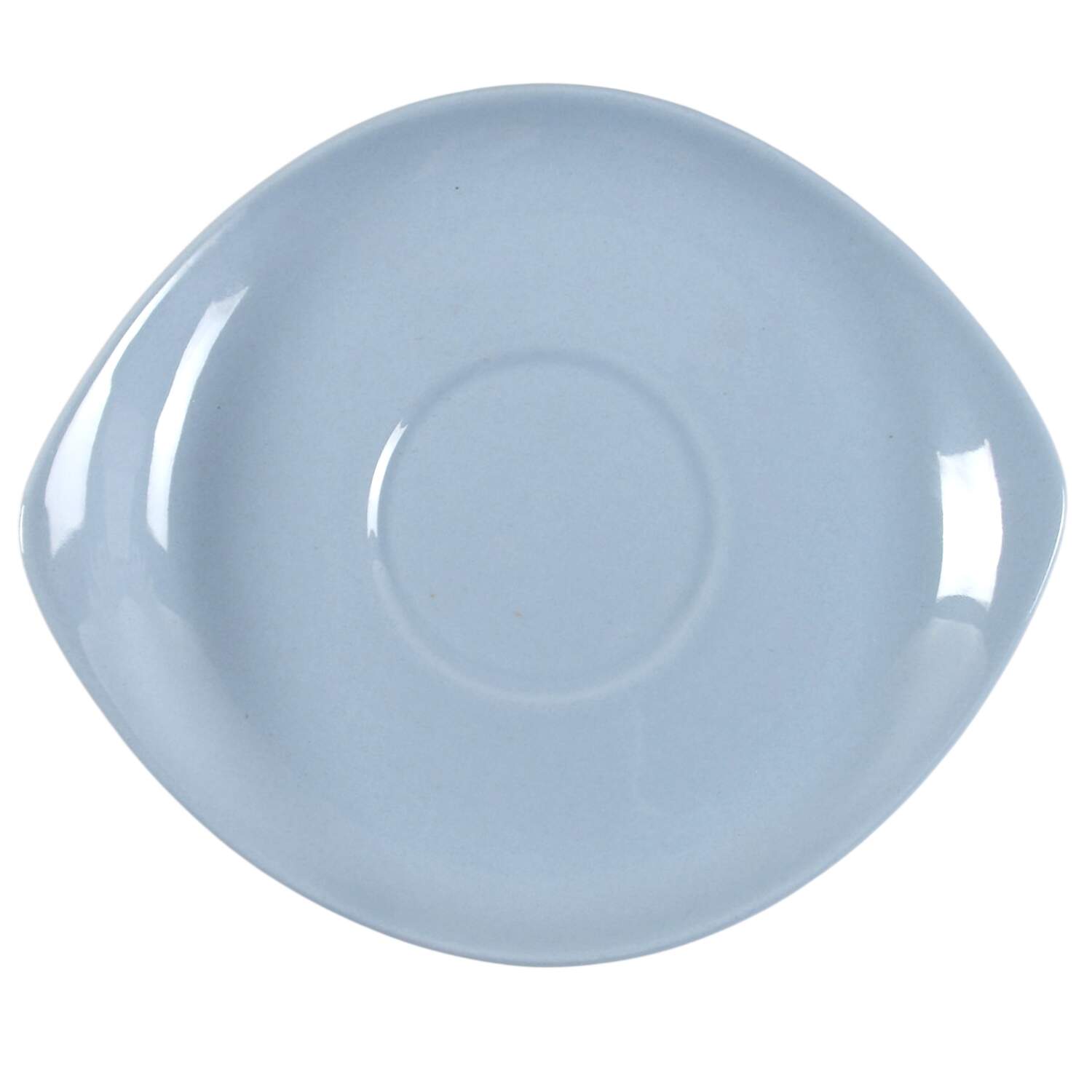 Summer Sky Blue and White (Barlaston Shape) Saucer for Cream Soup Bowl & Lid by Wedgwood-1