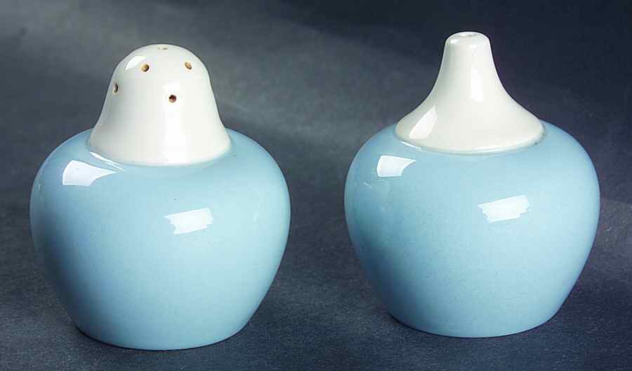 Summer Sky Blue and White (Barlaston Shape) Salt & Pepper Set by Wedgwood-1