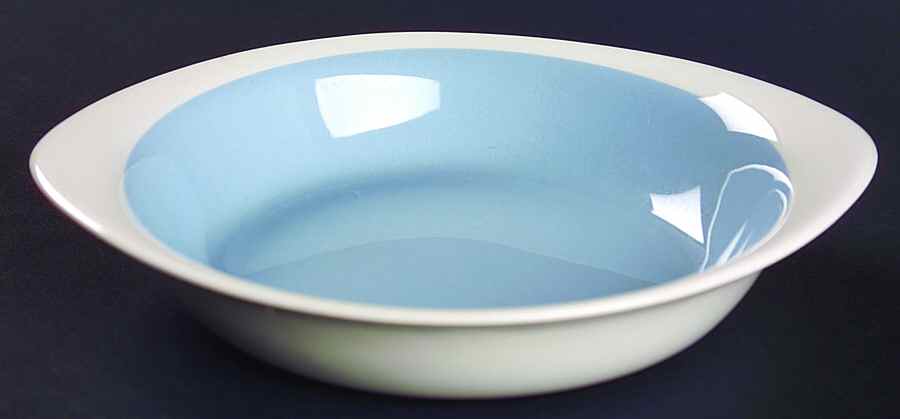 Summer Sky Blue and White (Barlaston Shape) Lugged Fruit/Dessert (Sauce) Bowl by Wedgwood-1